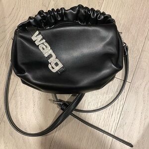 Wang Black scrunchie bag